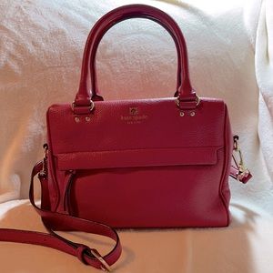 Kate Spade Top Handle Crossbody Red Leather